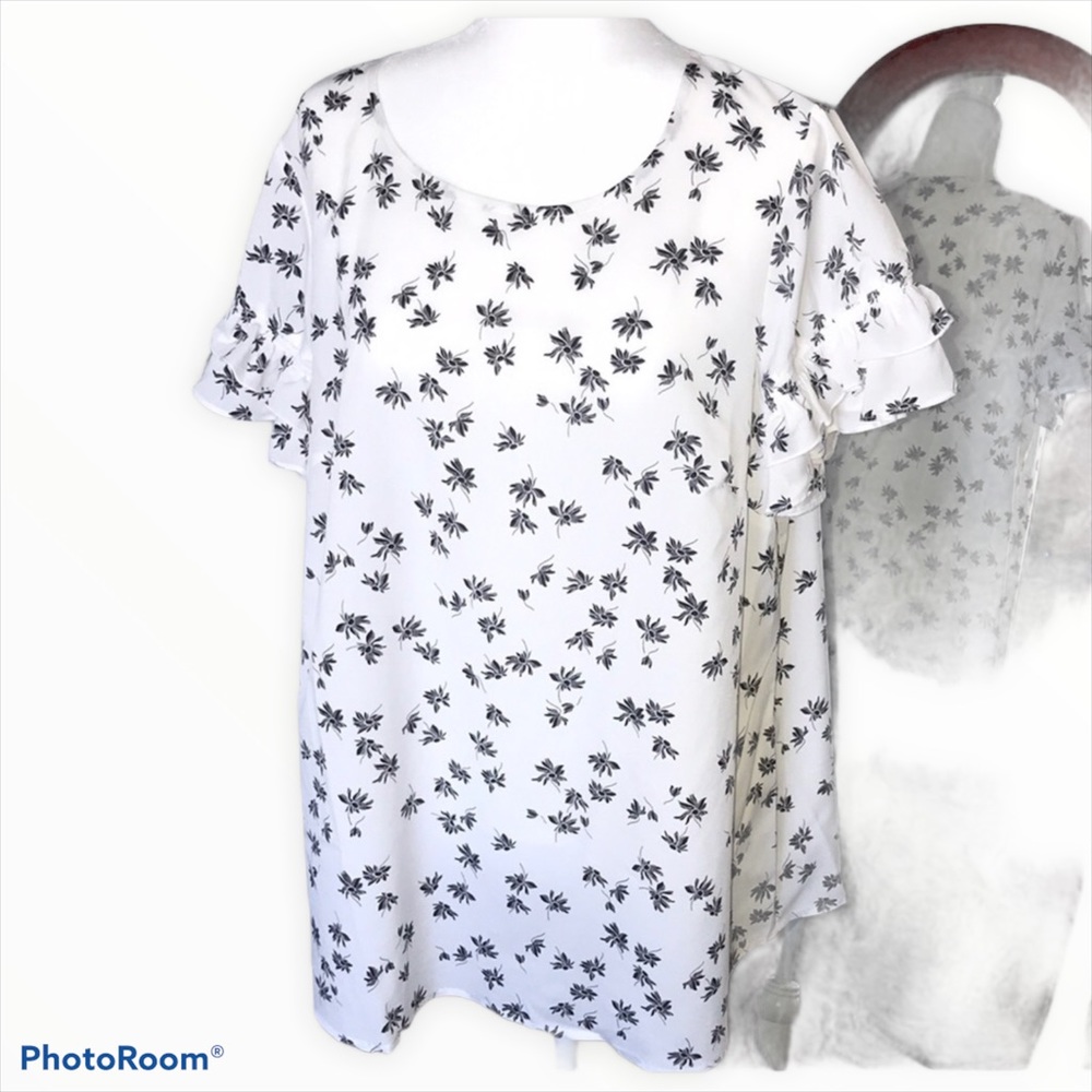 Lane Bryant Stylish Ruffled Sleeve Blouse